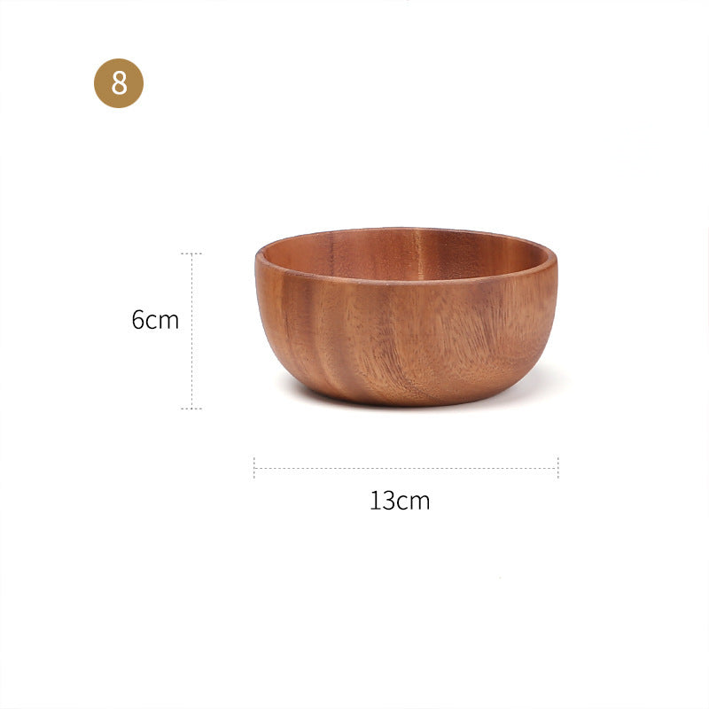 Large And Small Wooden Rice Bowl