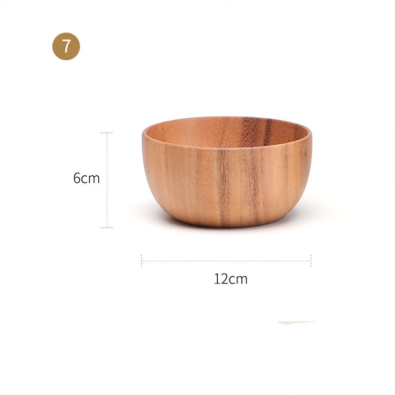 Large And Small Wooden Rice Bowl