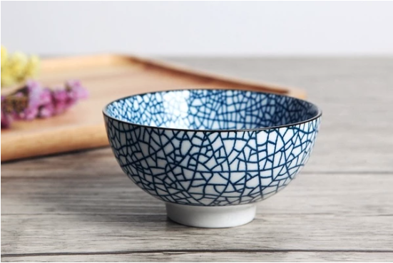 Japanese Inspired Porcelain Bowls (4-Set)