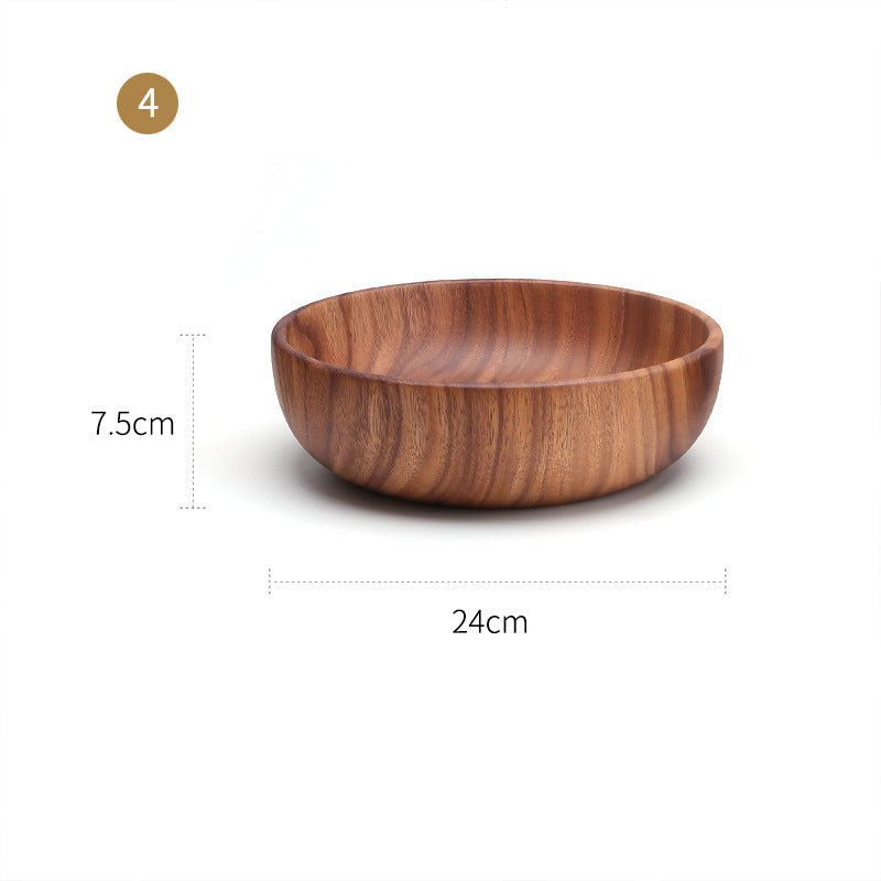 Large And Small Wooden Rice Bowl