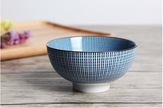 Japanese Inspired Porcelain Bowls (4-Set)