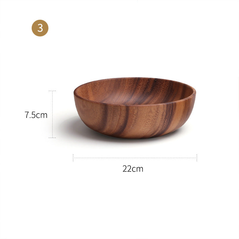 Large And Small Wooden Rice Bowl