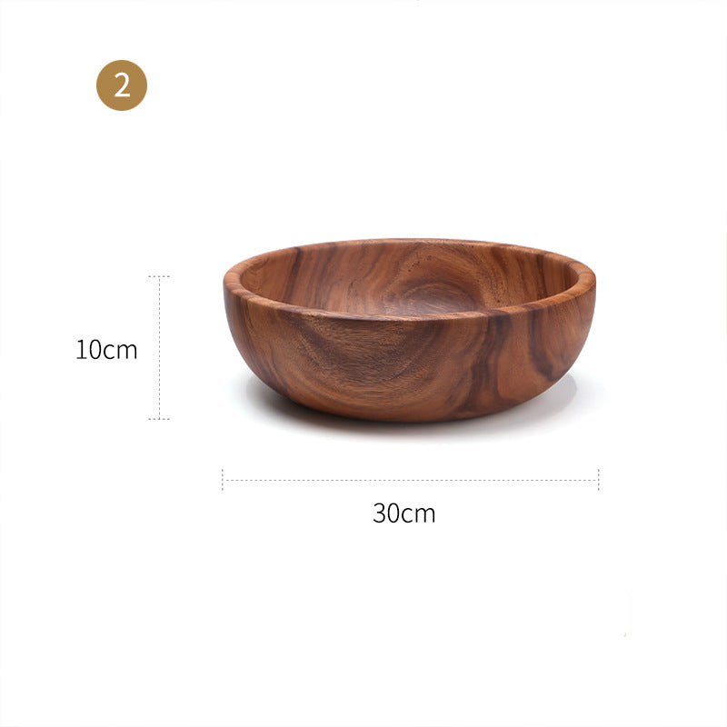 Large And Small Wooden Rice Bowl