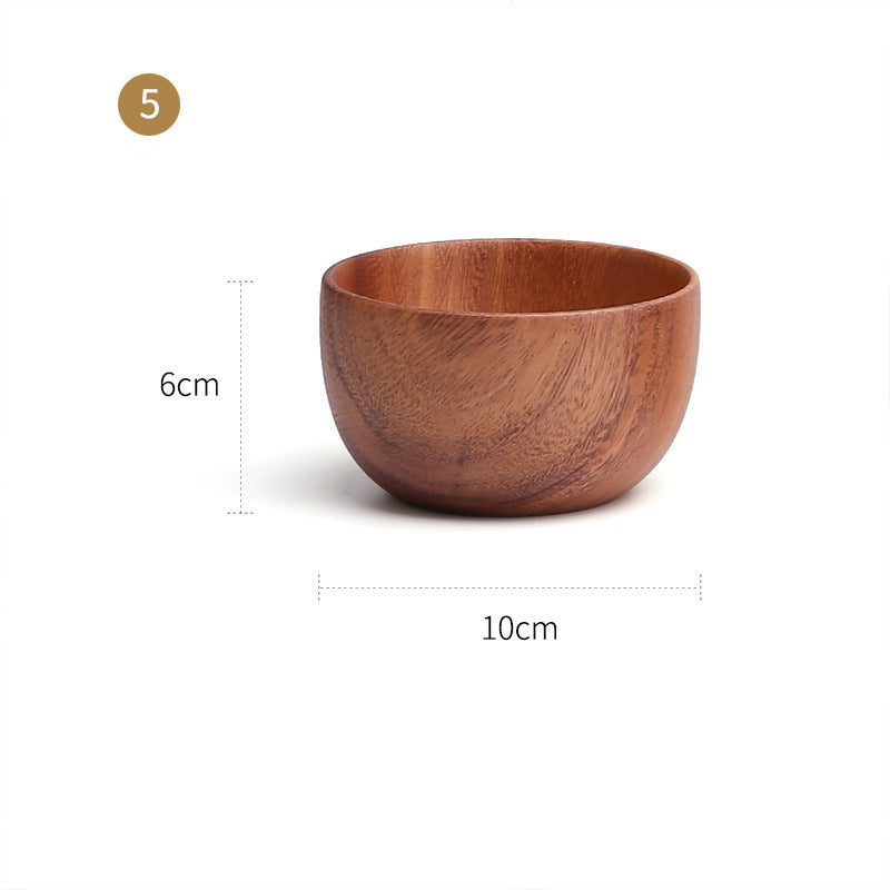 Large And Small Wooden Rice Bowl