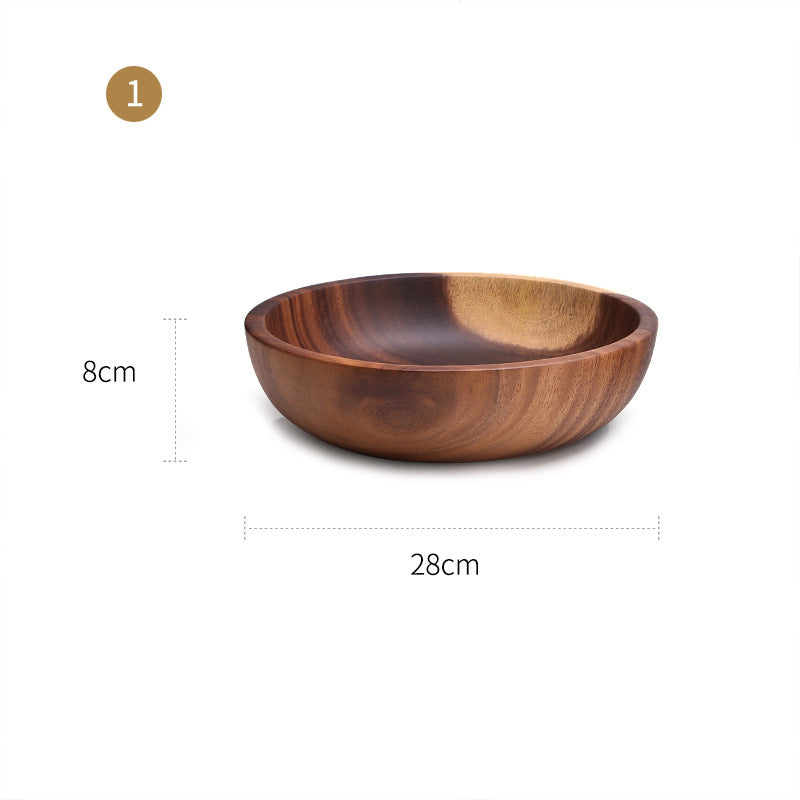 Large And Small Wooden Rice Bowl